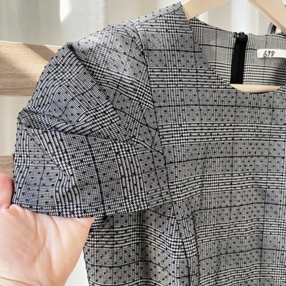 🆕 Jason Wu Collection Runway Cap Sleeve Plaid & Polka Dot Lace Midi Dresse - Picture 8 of 16